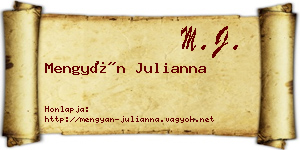 Mengyán Julianna névjegykártya
